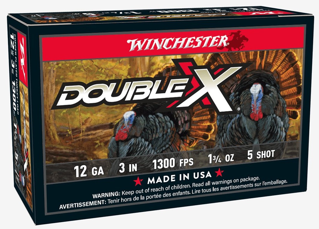 Winchester Double X Turkey, 12GA, 5-Shot, 1-2/3 oz, 10rd