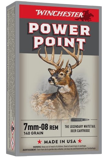 Winchester Power Point, 7mm-08 Rem, 140 Gr, 20 Rds