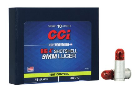 CCI BIG 4 Shotshell, 9mm, 45 Gr, #4 Shot, 10 Rds