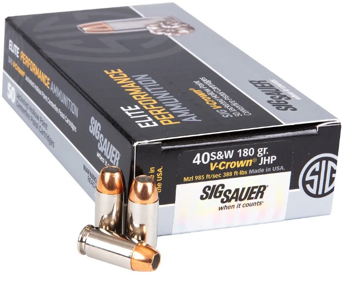 Sig Sauer Elite V-Crown JHP - 180gr - .40 S&W - 50rd