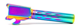 [320B910NCLOQ-N-NCR] Faxon Sig P320 Compact Flame Fluted Barrel, Non-Threaded, Chameleon PVD