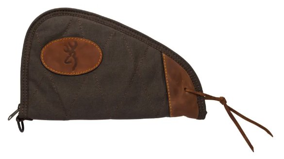 Browning Lona Canvas/Leather Pistol Rug, 11", Flint Brown