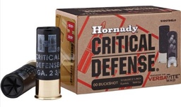 [86240] Hornady Critical Defense 00 Buckshot, 12 Ga, 2-3/4", 8 Pellets, 10 Rds