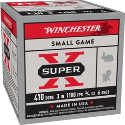 [X413H6] Winchester .410 GA,  3" #6 1100  3/4oz High Brass Heavy Game, 25rd